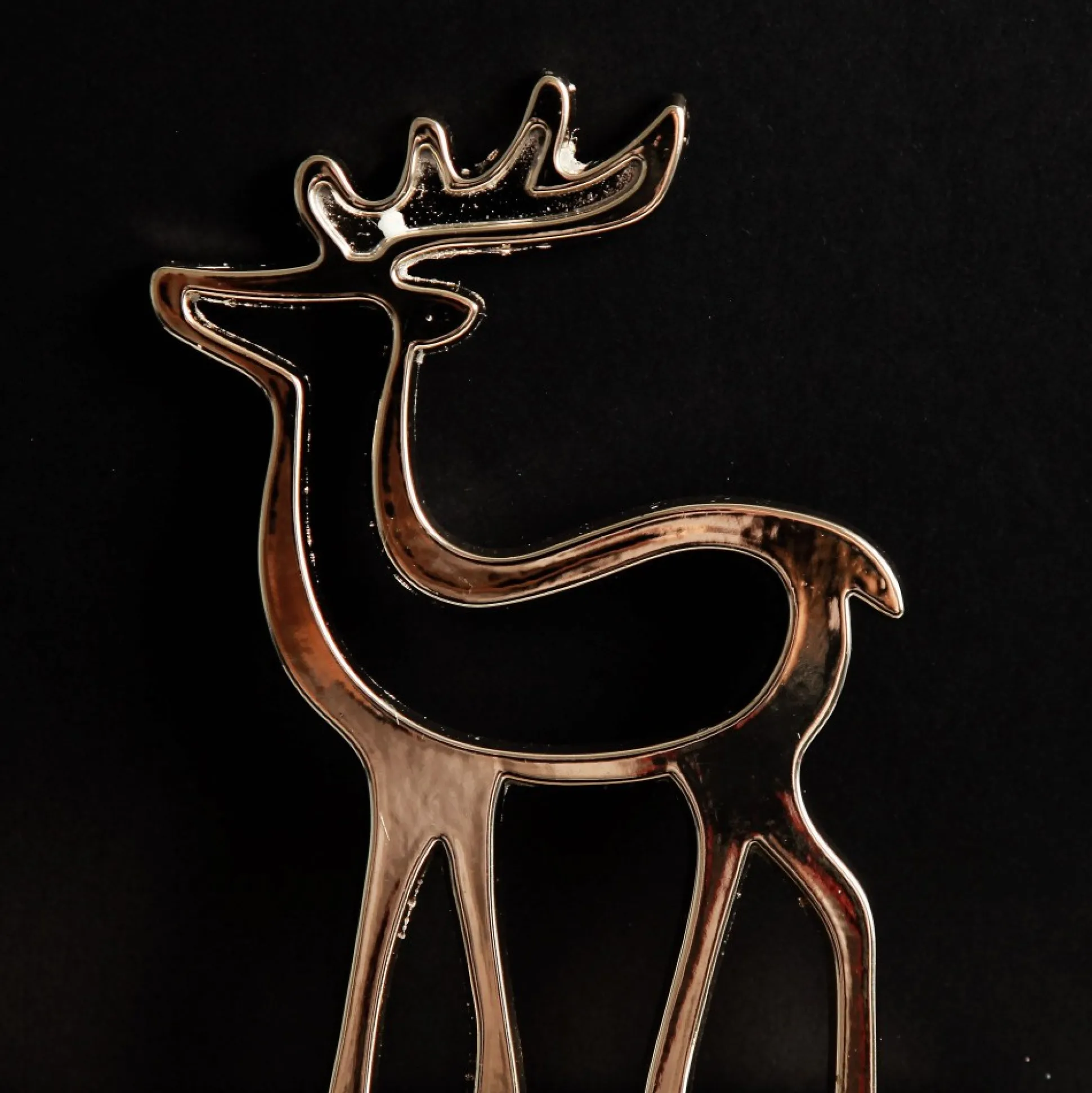 Hollow Rose Gold Reindeer Christmas Stocking Hanger Stocking Hangers|