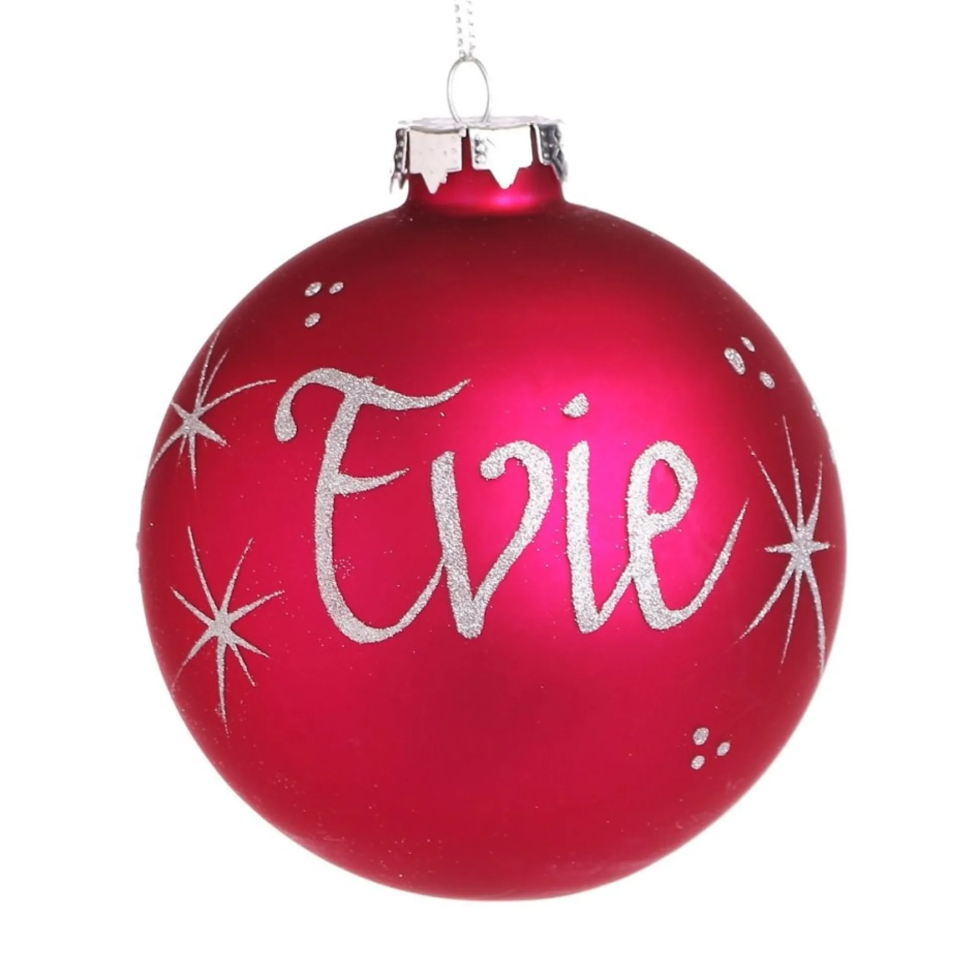 Hot Pink Bling Monogram Christmas Bauble Personalised Baubles|