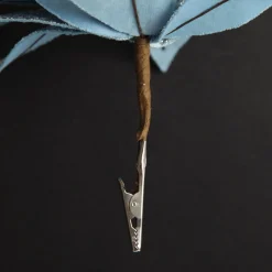 Ice Blue Glitter Poinsettia Flower Clip Christmas Flowers|