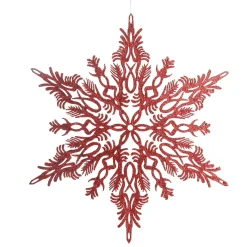 Intricate Red Hanging Snowflake Decoration Snowflakes And Stars|