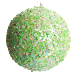 Iridescent Mint Green Sequin Christmas Ball Decorative Christmas Baubles|