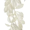 Ivory Leaf Christmas Garland with Sequins Christmas Garlands|