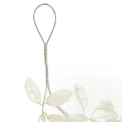 Ivory Leaf Christmas Garland with Sequins Christmas Garlands|