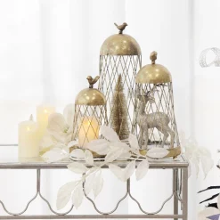 Ivory Leaf Christmas Garland with Sequins Christmas Garlands|