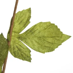 Ivory Peony Flower Stem with Green Leaves Christmas Flowers|