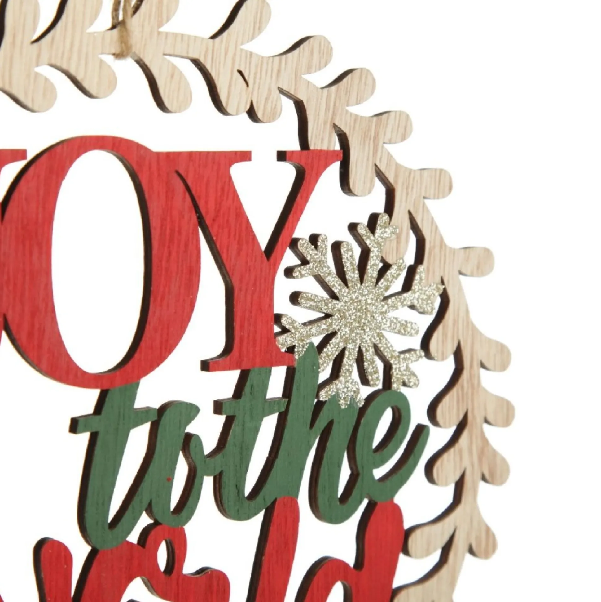 Joy to the World Wooden Circle Wreath Plaque Wall Hangings And Signs|