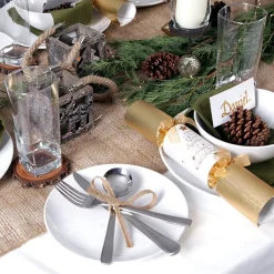 Jute Natural Roll Table Runner (Loose weave) Christmas Table Decor|