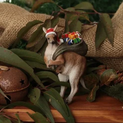 Kangaroo with Santa Sack Australiana Christmas Ornament Australian Christmas Ornaments|