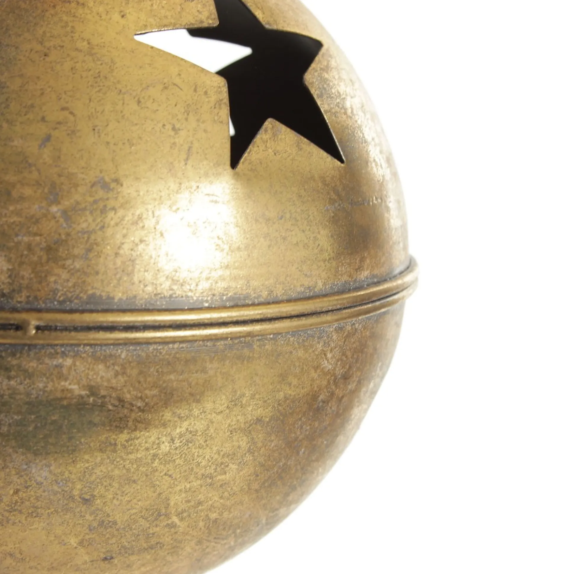 Large Antique Gold Metal Bell Decoration Christmas Bells And Bows|