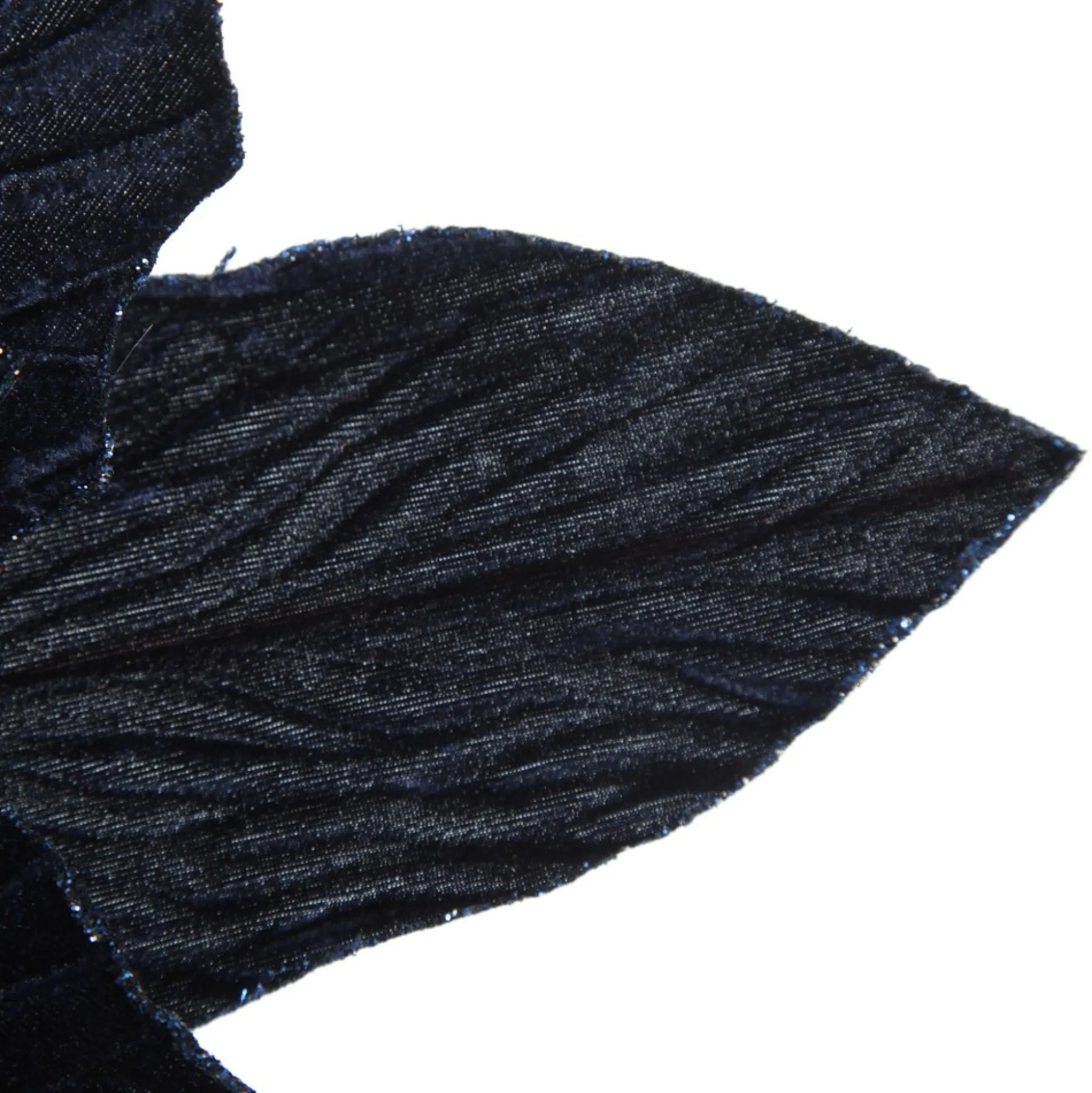 Large Blue Poinsettia Flower Stem with Glitter Trim Christmas Flowers|