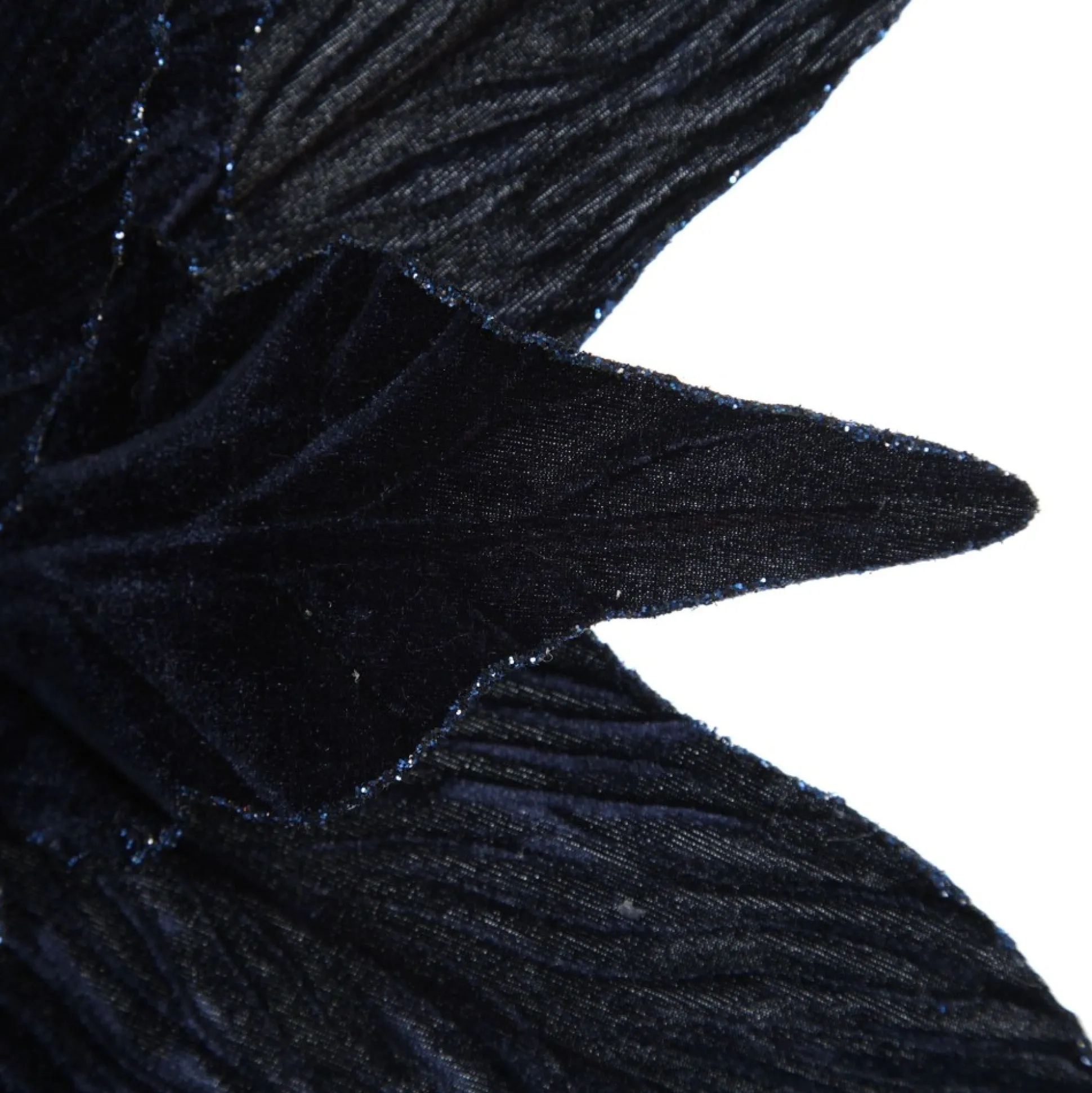 Large Blue Poinsettia Flower Stem with Glitter Trim Christmas Flowers|