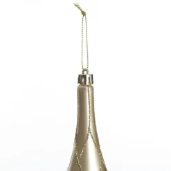 Large Champagne Christmas Long Drop Decoration - Set of 3 Finials And Drops|