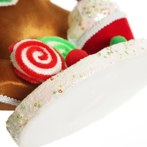 Large Gingerbread Boy with Candy Cane Christmas Ornament Christmas Ornaments|