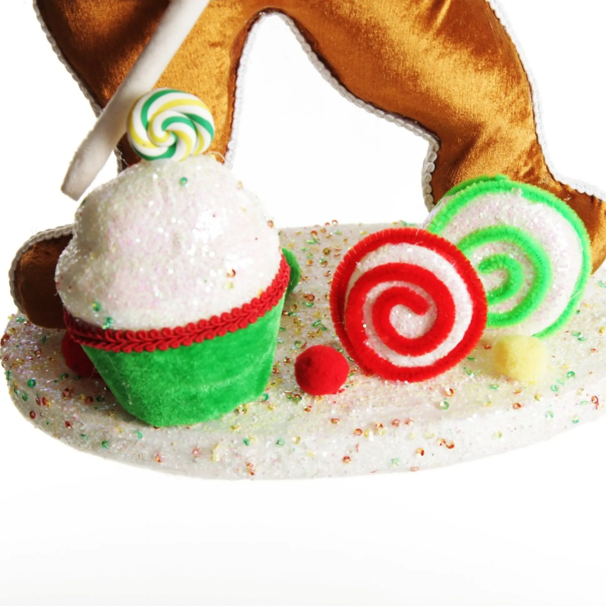 Large Gingerbread Girl with Lollipop Christmas Ornament Christmas Ornaments|