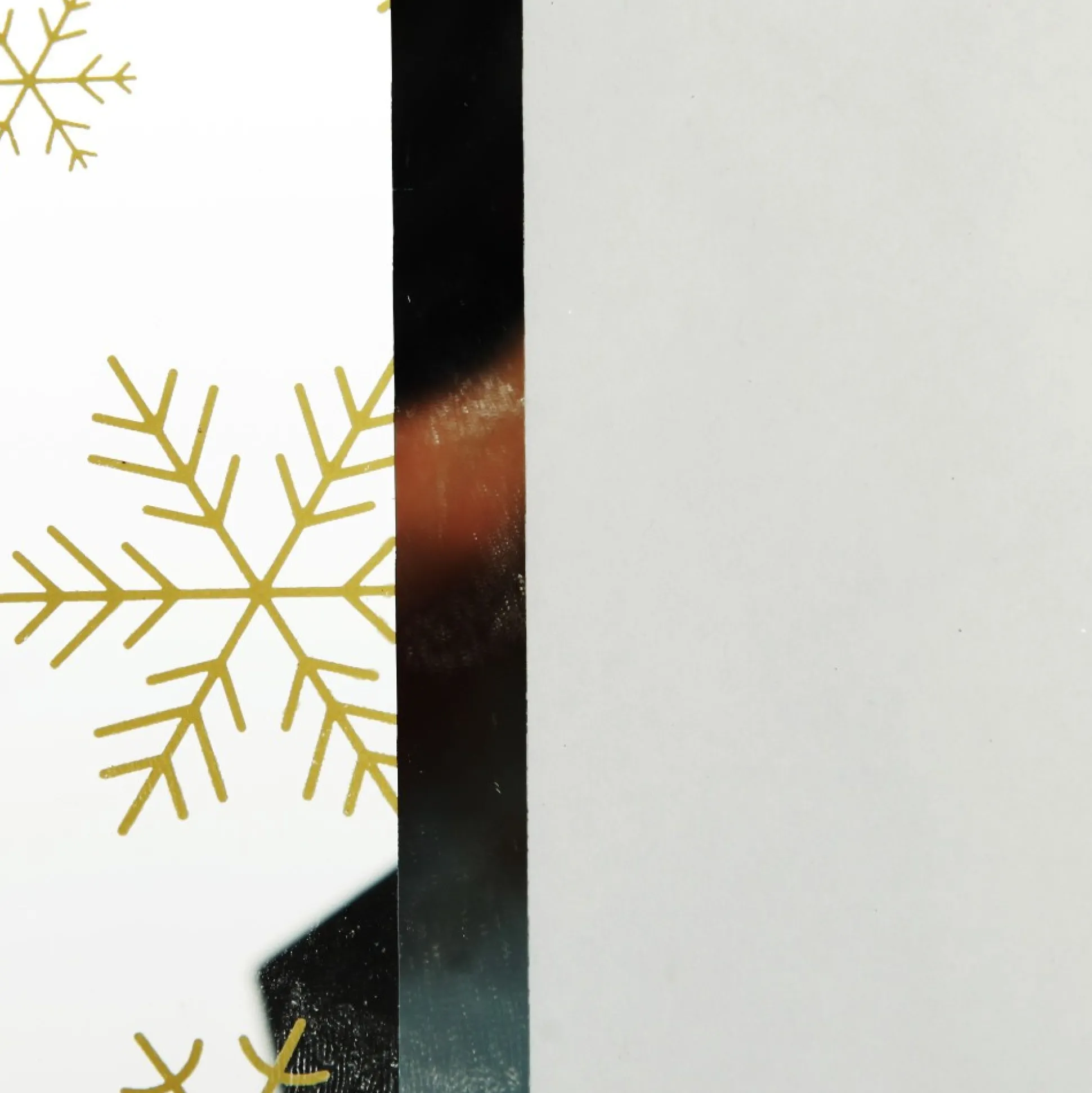 Large Glass Christmas Photo Frame - Gold Snowflakes Joy Photo Gifts|