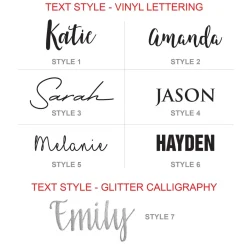 Large Glitter Arched Edge Name Tag Personalised Santa Sacks|