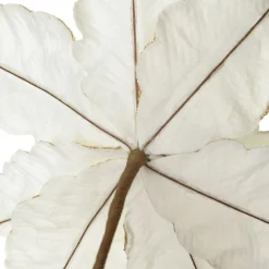 Large Ivory Poinsettia Flower Pick with Gold Glitter Trim Christmas Flowers|