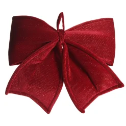 Large Padded Burgundy Velvet Bow Christmas Bells And Bows|