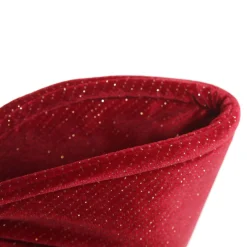 Large Padded Burgundy Velvet Bow Christmas Bells And Bows|