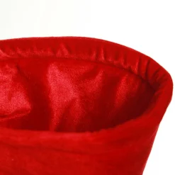 Large Padded Red Velour Bow Christmas Bells And Bows|