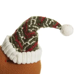 Large Plush Stretch Leg Gingerbread with Santa Hat Christmas Ornament Christmas Figurines|
