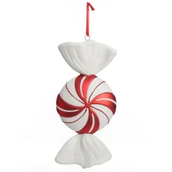 Large Red and White Swirl Peppermint Candy Hanging Christmas Decoration Christmas Tree Decorations|