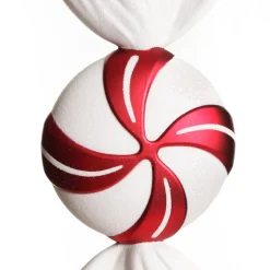 Large Red and White Swirl Peppermint Candy Hanging Christmas Decoration Christmas Tree Decorations|