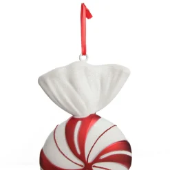 Large Red and White Swirl Peppermint Candy Hanging Christmas Decoration Christmas Tree Decorations|