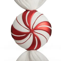 Large Red and White Swirl Peppermint Candy Hanging Christmas Decoration Christmas Tree Decorations|