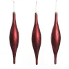 Large Red Christmas Long Drop Decoration - Set of 3 Finials And Drops|