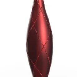 Large Red Christmas Long Drop Decoration - Set of 3 Finials And Drops|