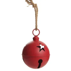 Large Red Metal Bell Decoration Christmas Bells And Bows|