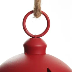 Large Red Metal Bell Decoration Christmas Bells And Bows|