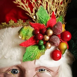 Large Santa Head with Red and Green Christmas Wall Hanging Wall Hangings And Signs|