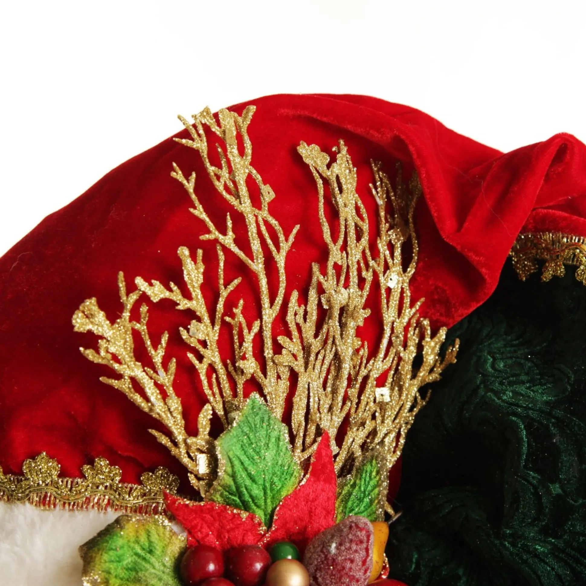 Large Santa Head with Red and Green Christmas Wall Hanging Wall Hangings And Signs|