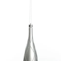 Large SIlver Christmas Long Drop Decoration - Set of 3 Finials And Drops|