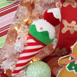 Large Velvet Candy Cane Ice Cream Cone Christmas Decoration Christmas Tree Decorations|