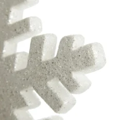 Large White Glitter Hanging Snowflake Snowflakes And Stars|