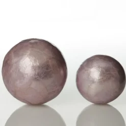 Lavender Capiz Decor Ball Decor Balls And Sets|