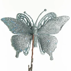 Light Blue Glitter Butterfly Clip Butterflies And Birds|
