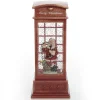 Light Up Musical Telephone Booth with Santa Christmas Ornament Light-Up Scenes And Ornaments|