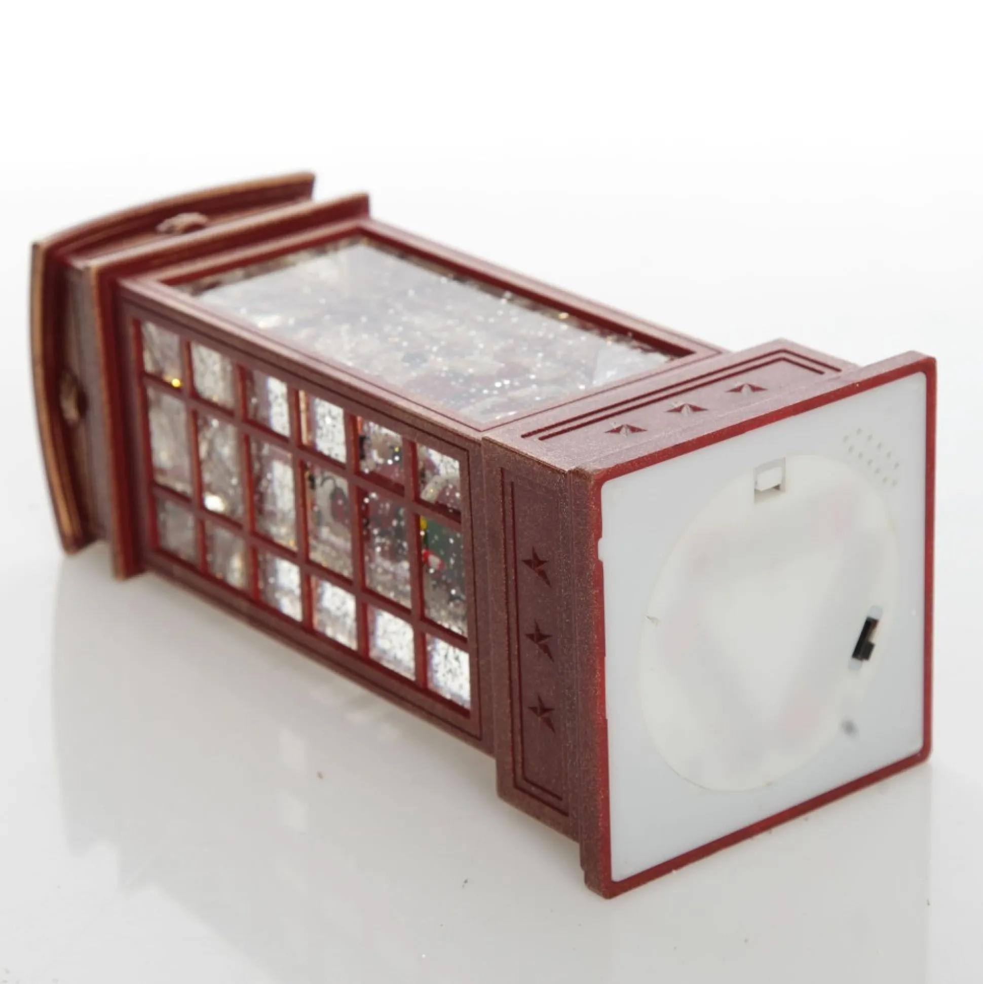 Light Up Musical Telephone Booth with Santa Christmas Ornament Light-Up Scenes And Ornaments|