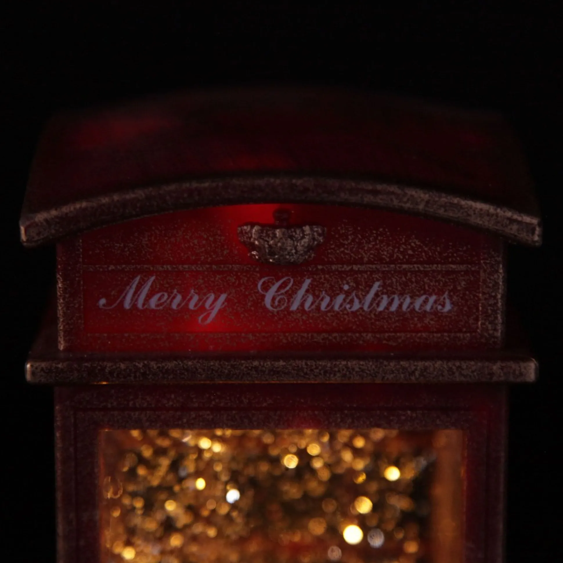 Light Up Musical Telephone Booth with Santa Christmas Ornament Light-Up Scenes And Ornaments|