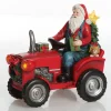 Lightup Santa on Tractor Christmas Ornament Light-Up Scenes And Ornaments|