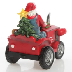 Lightup Santa on Tractor Christmas Ornament Light-Up Scenes And Ornaments|