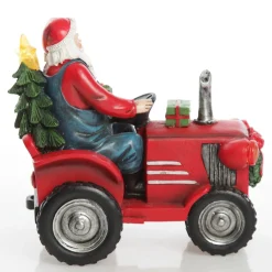 Lightup Santa on Tractor Christmas Ornament Light-Up Scenes And Ornaments|