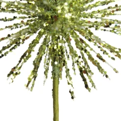 Lime Green Starburst Sparkle Pick Christmas Tree Picks|