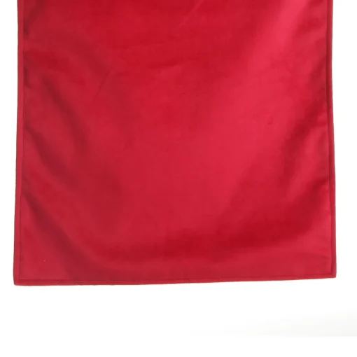Luxe Dark Red Velvet Lined Table Runner Christmas Table Decor|