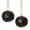 Matt Black Bell - Set of 2 Christmas Bells And Bows|