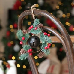 Matt Black Bell - Set of 2 Christmas Bells And Bows|